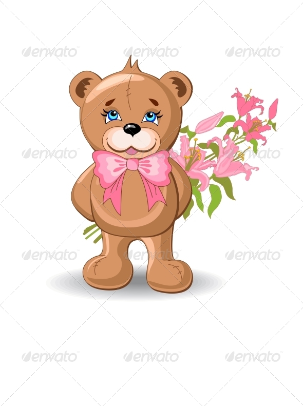 GraphicRiver Holiday Background With Bear 6492400 GraphicRiver Holiday Background With Bear 6492400
