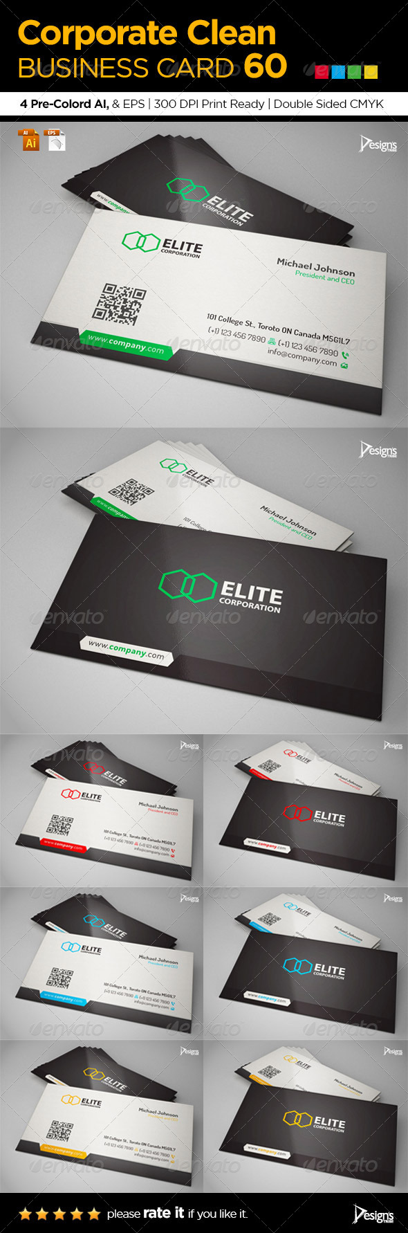 GraphicRiver Corporate Clean Business Card 60 6494459 GraphicRiver Corporate Clean Business Card 60 6494459