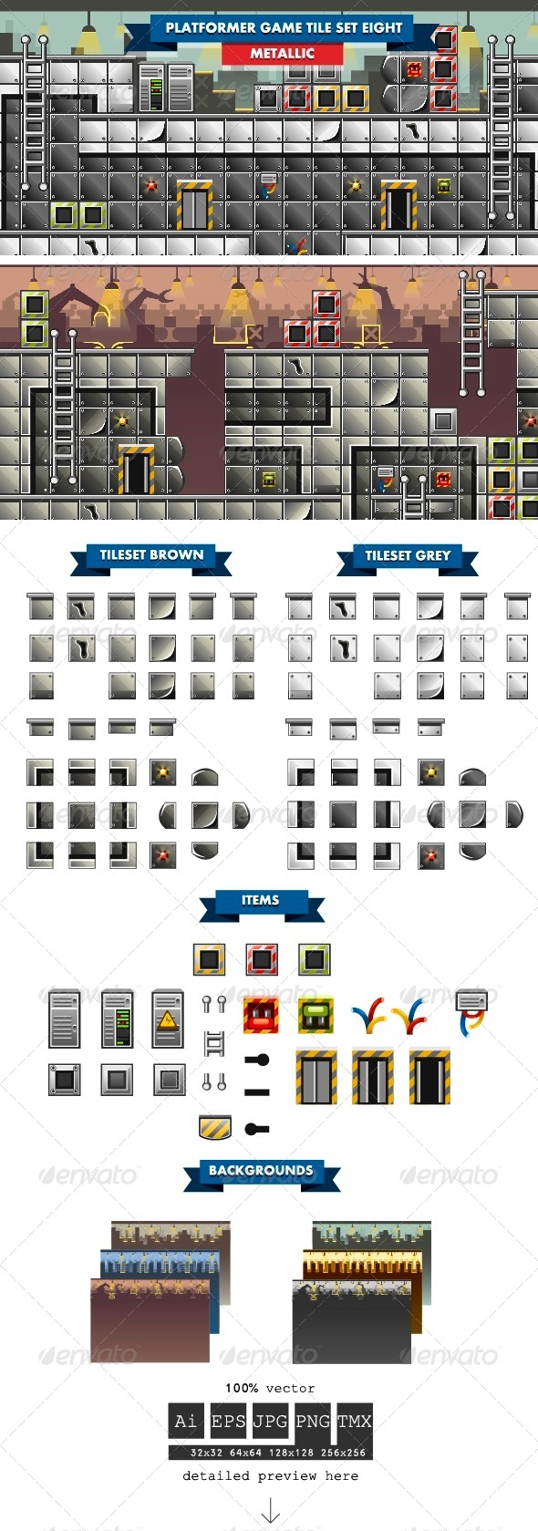 GraphicRiver Platformer Game Tile Set Eight 6495092 GraphicRiver Platformer Game Tile Set Eight 6495092