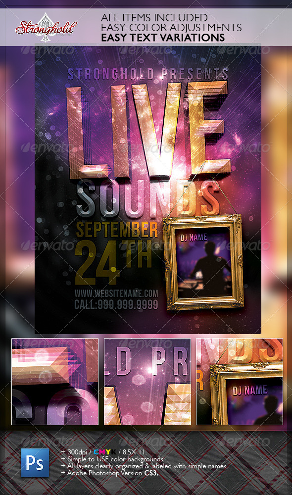 GraphicRiver Live Sounds Party Flyer Template 6498847 GraphicRiver Live Sounds Party Flyer Template 6498847