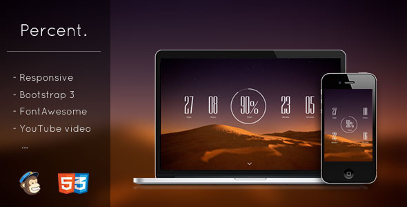 ThemeForest Percent Responsive Coming Soon Template 6480506 ThemeForest Percent Responsive Coming Soon Template 6480506