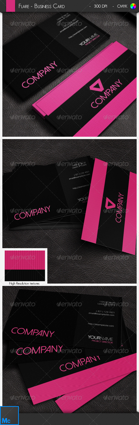 Pink Fashion Business Card (Creative)