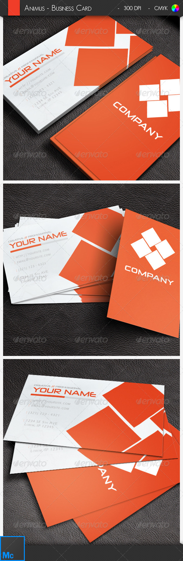 White and Red - Business Card (Creative)