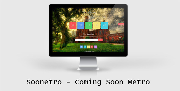 ThemeForest Soonetro Responsive Metro Coming Soon Theme 6504200 ThemeForest Soonetro Responsive Metro Coming Soon Theme 6504200