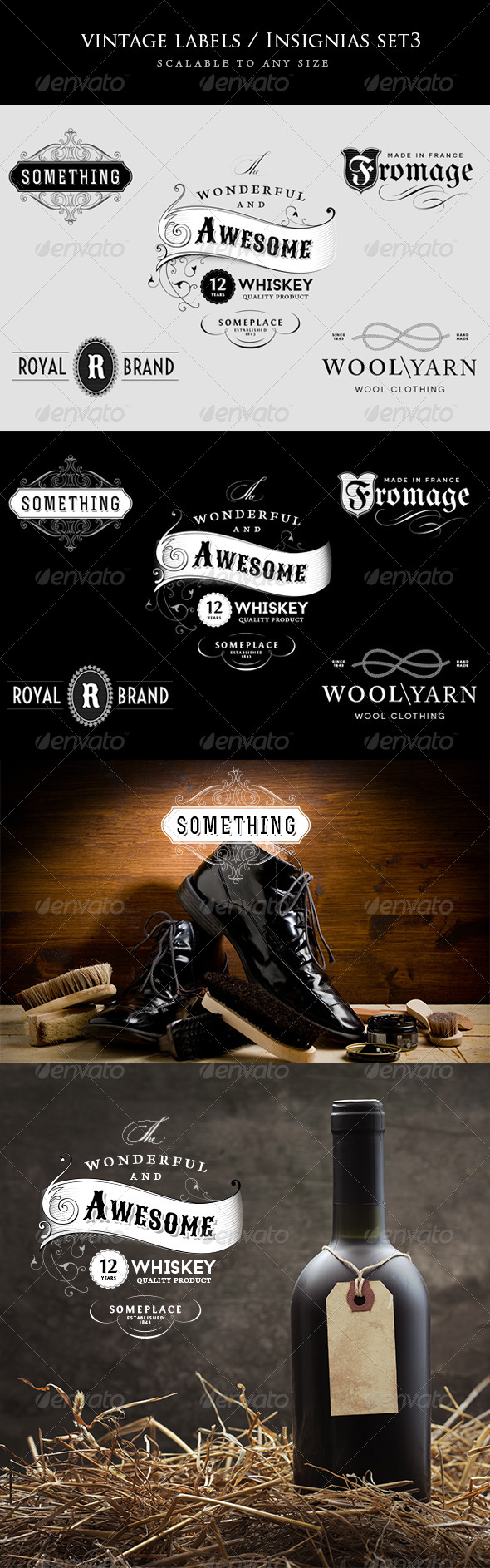 GraphicRiver Vintage Logo Insignia Set 3 6504728 GraphicRiver Vintage Logo Insignia Set 3 6504728