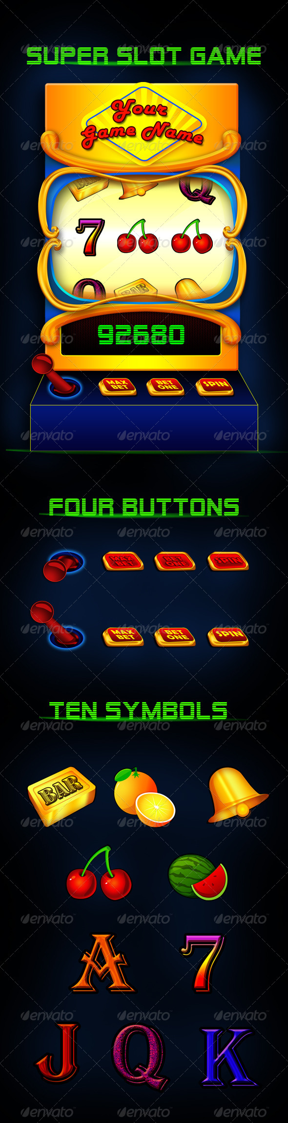 GraphicRiver Super Slot Game Asset 6504877 GraphicRiver Super Slot Game Asset 6504877