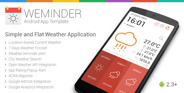 CodeCanyon Weminder Android Weather Application Template 6506279 CodeCanyon Weminder Android Weather Application Template 6506279