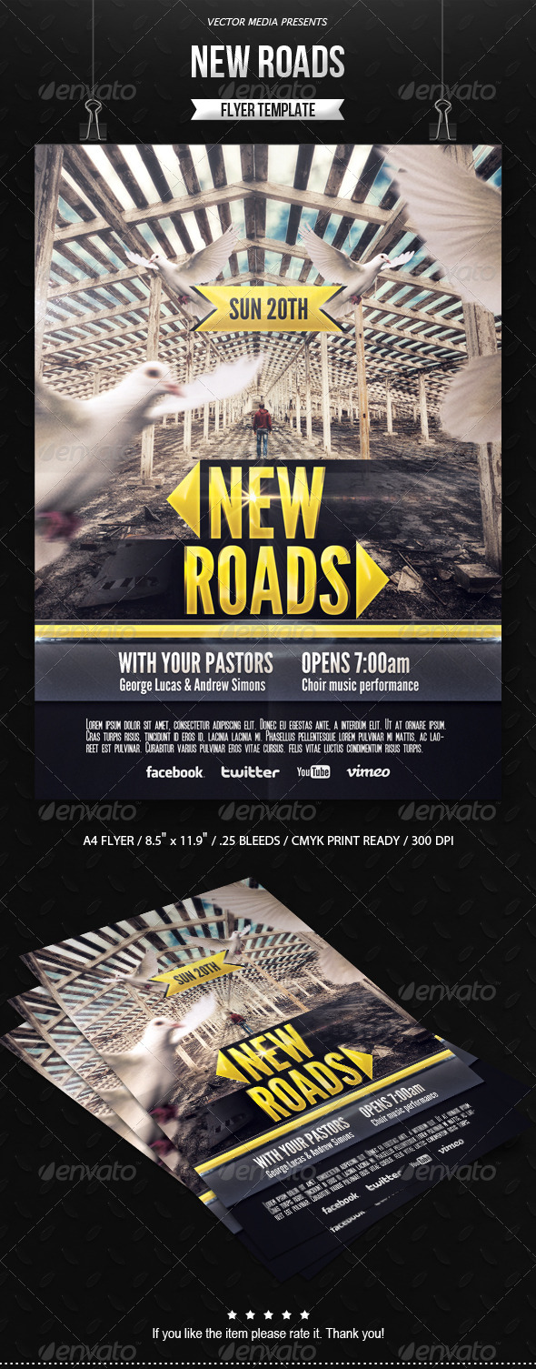 GraphicRiver New Roads Flyer 6506730 GraphicRiver New Roads Flyer 6506730