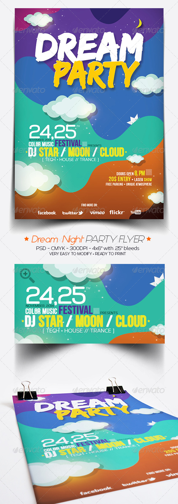 GraphicRiver Dream Party Flyer 6469759 GraphicRiver Dream Party Flyer 6469759
