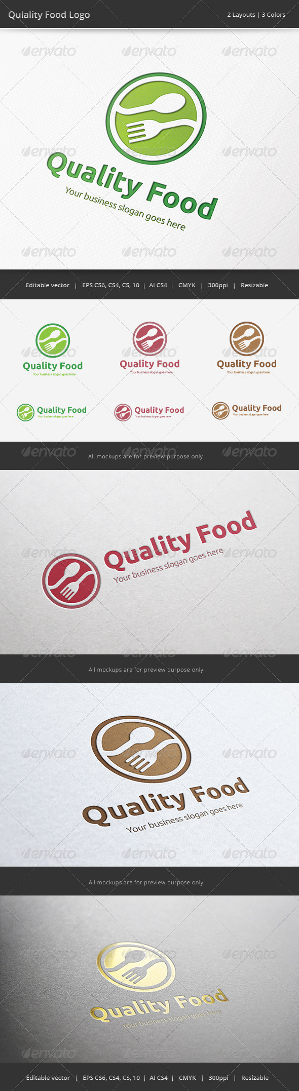 GraphicRiver Quality Food Logo 6508305 GraphicRiver Quality Food Logo 6508305