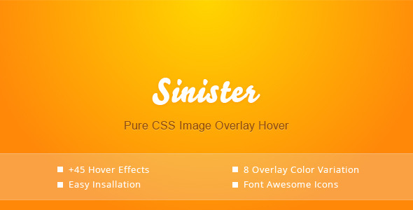 Sinister - Pure CSS Image Hover Effects