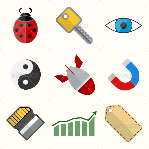 GraphicRiver Universal Vector Flat Icons 6511661 GraphicRiver Universal Vector Flat Icons 6511661