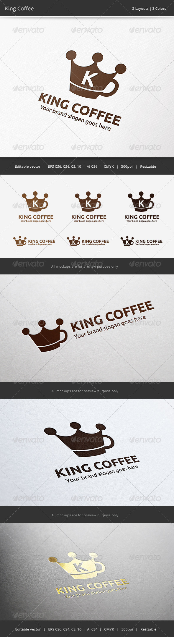 GraphicRiver King Coffee Logo 6512429 GraphicRiver King Coffee Logo 6512429