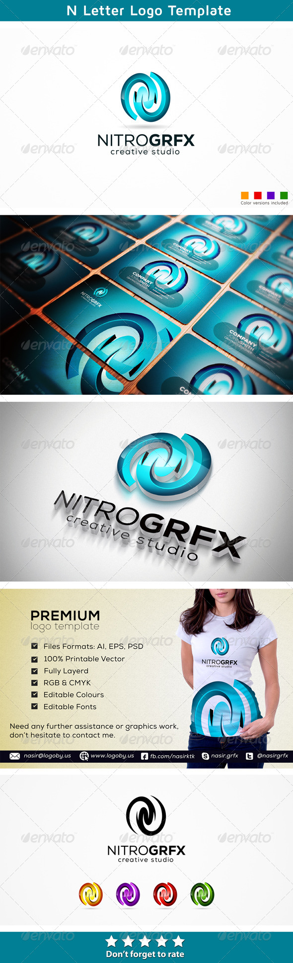 Nitro N Letter - Letters Logo Templates