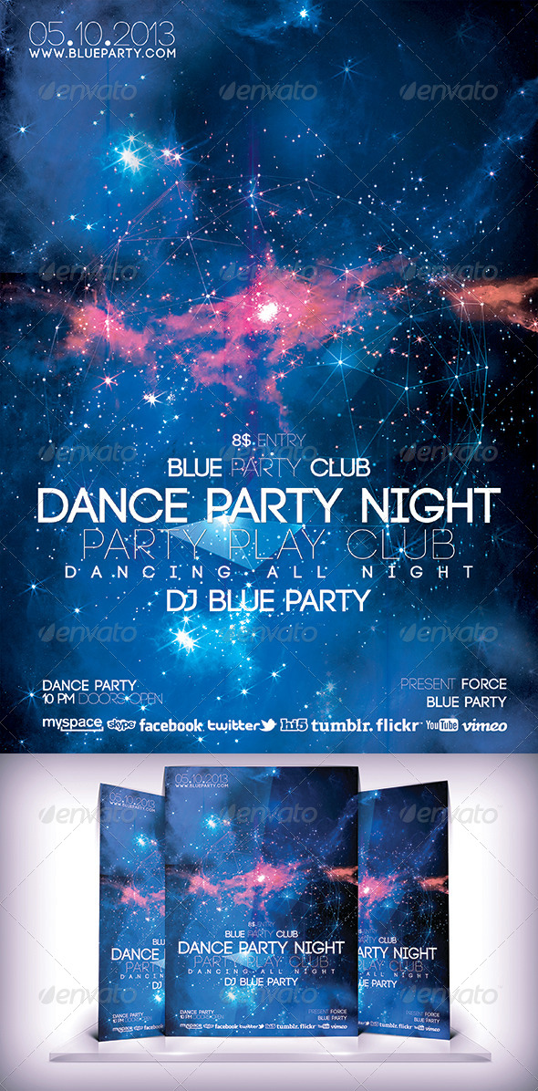 GraphicRiver Dance Party Night Flyer 6514439 GraphicRiver Dance Party Night Flyer 6514439