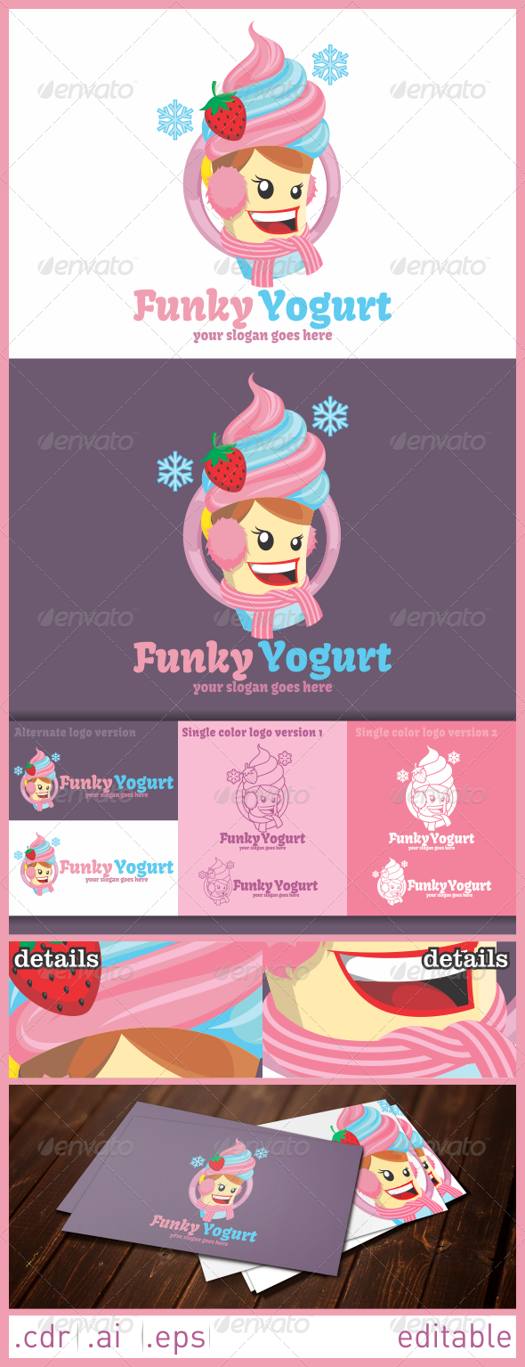 GraphicRiver Funky Yogurt Logo 6514725 GraphicRiver Funky Yogurt Logo 6514725