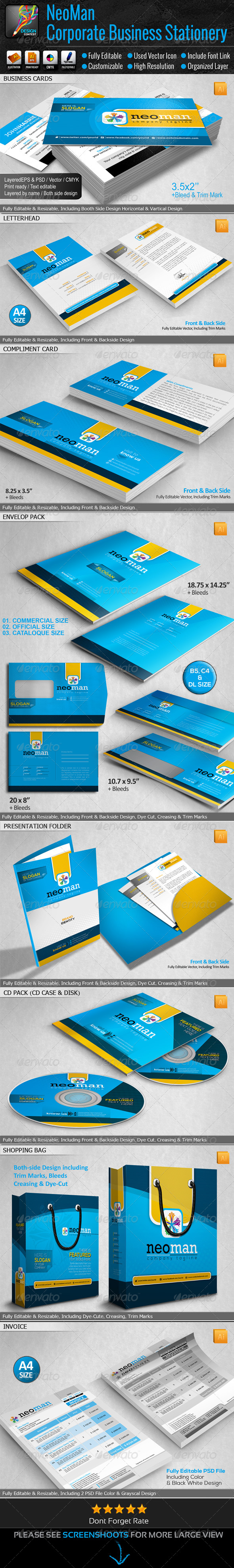 GraphicRiver NeoMan Coroporate Standard Stationery Bundle 6515021 GraphicRiver NeoMan Coroporate Standard Stationery Bundle 6515021