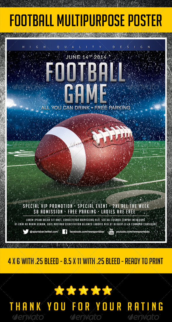 GraphicRiver Flyer Football Template V.1 6515707 GraphicRiver Flyer Football Template V.1 6515707