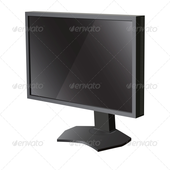 GraphicRiver Black LCD Television Monitor 6517468 GraphicRiver Black LCD Television Monitor 6517468