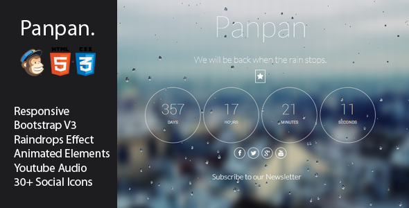 ThemeForest Panpan Responsive Coming Soon Template 6517526 ThemeForest Panpan Responsive Coming Soon Template 6517526