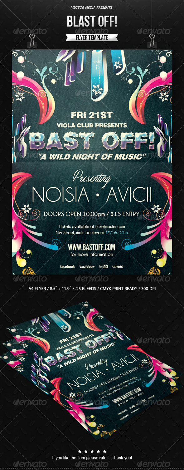 GraphicRiver Blast Off Flyer 6517571 GraphicRiver Blast Off Flyer 6517571