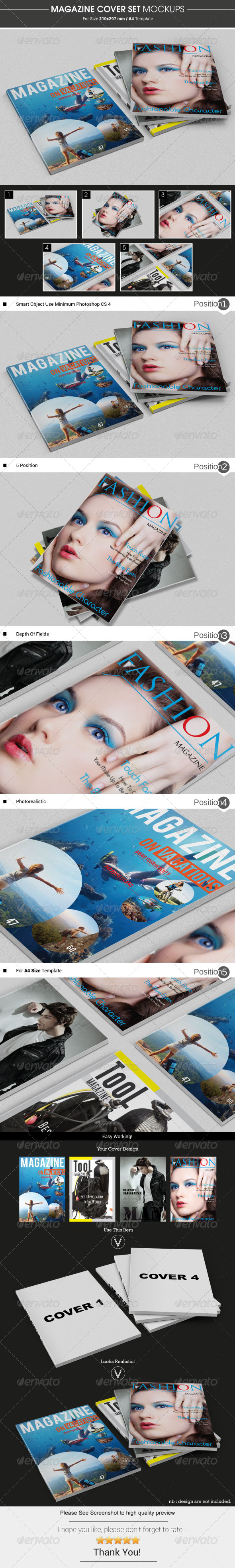 GraphicRiver Magazine Cover Set Mockups 6518792 GraphicRiver Magazine Cover Set Mockups 6518792