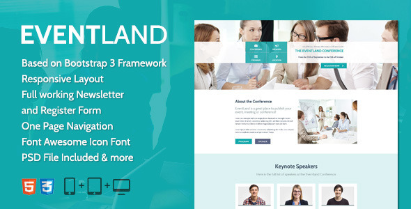 EventLand Landingpage