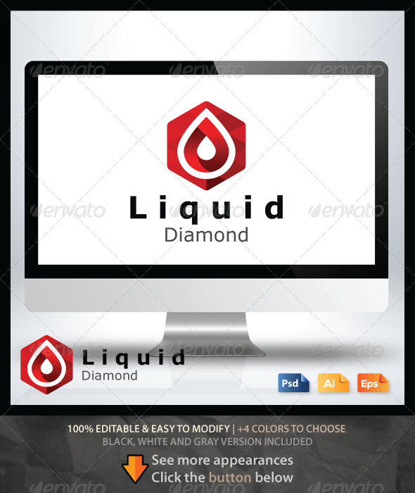 GraphicRiver Liquid Diamond Logo 6519268 GraphicRiver Liquid Diamond Logo 6519268