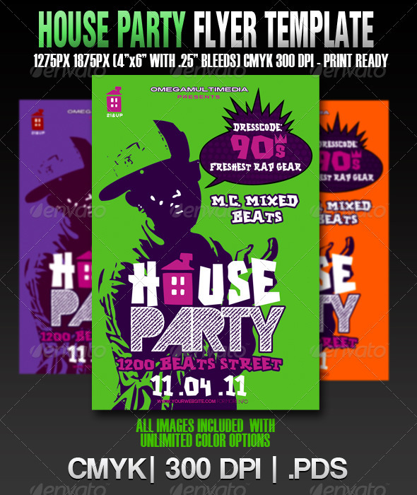 The House Party Template - Clubs & Parties Events