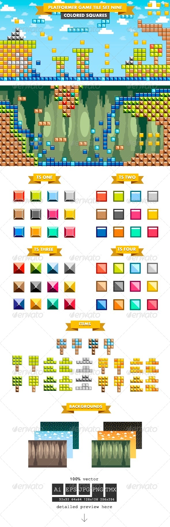 GraphicRiver Platformer Game Tile Set Nine 6524980 GraphicRiver Platformer Game Tile Set Nine 6524980
