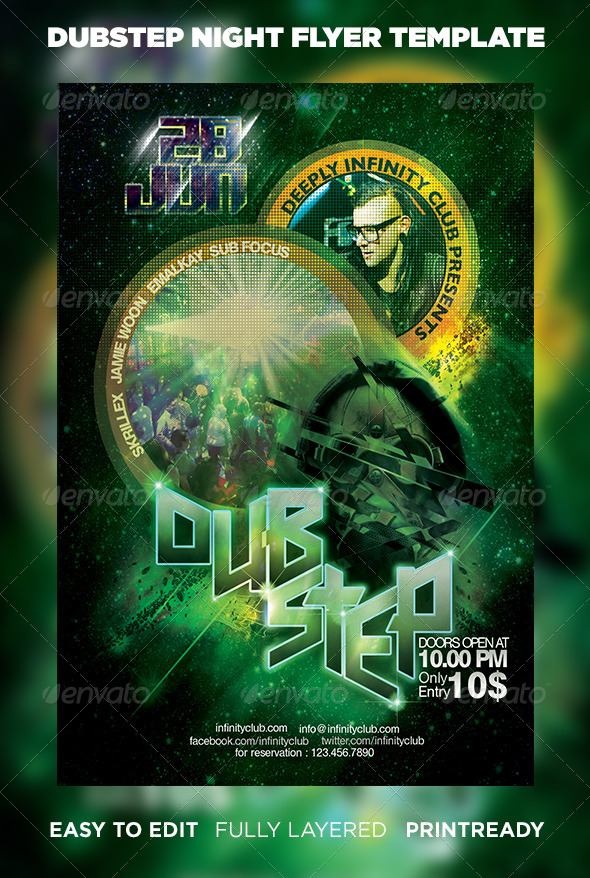 GraphicRiver Dubstep Party Flyer 6496402 GraphicRiver Dubstep Party Flyer 6496402