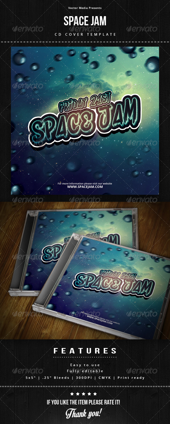 GraphicRiver Space Jam Cd Cover 6525980 GraphicRiver Space Jam Cd Cover 6525980