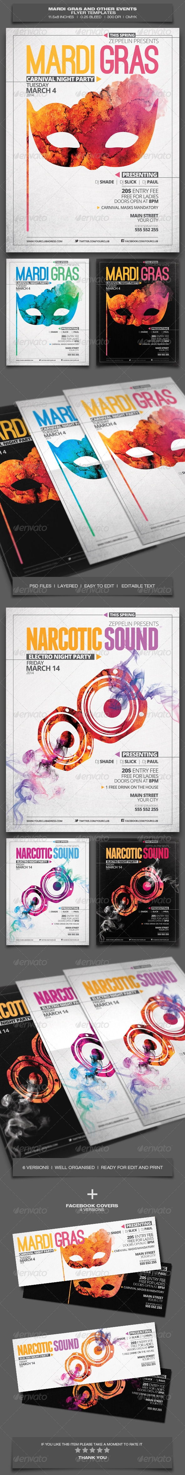 GraphicRiver Mardi Gras and Other Events Party Flyer Template 6526614 GraphicRiver Mardi Gras and Other Events Party Flyer Template 6526614