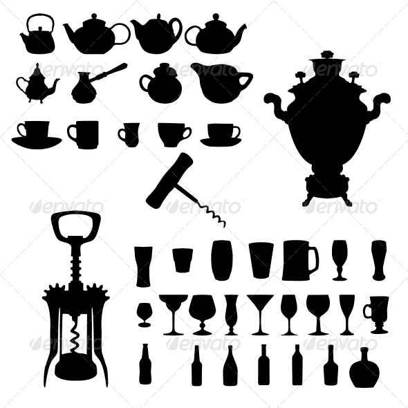 GraphicRiver Silhouette of Drinks Cafe Icons 6526720 GraphicRiver Silhouette of Drinks Cafe Icons 6526720
