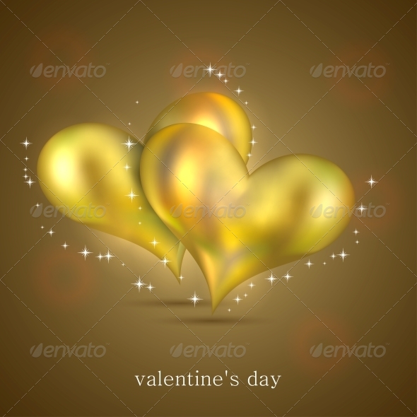 GraphicRiver Gold Hearts Background 6527883 GraphicRiver Gold Hearts Background 6527883