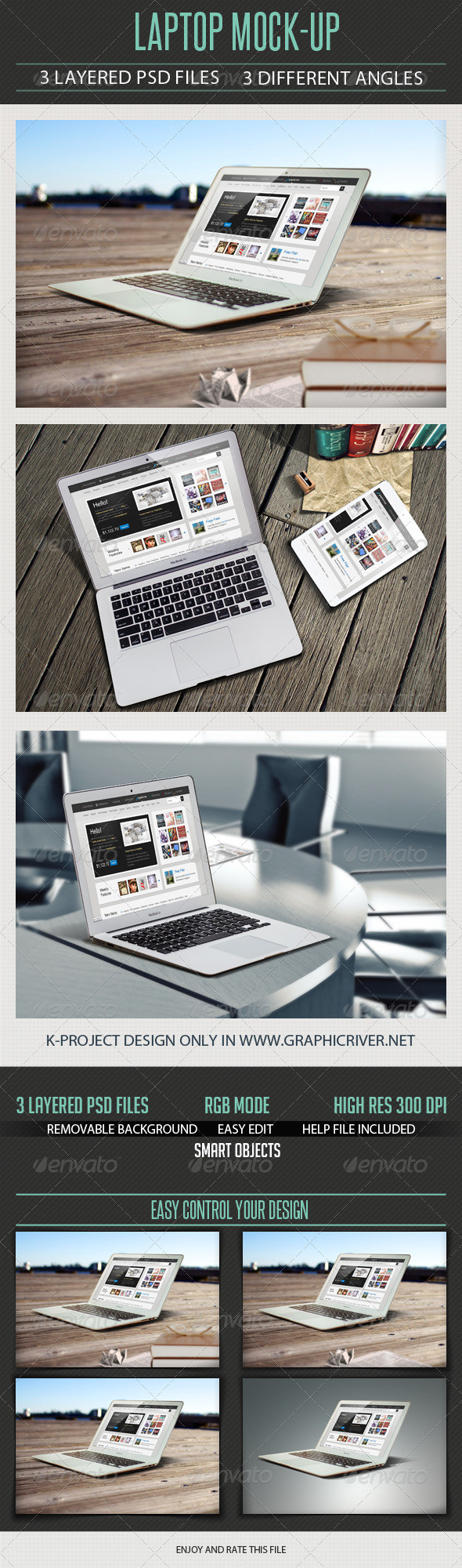 GraphicRiver Laptop Mock Up 6527958 GraphicRiver Laptop Mock Up 6527958
