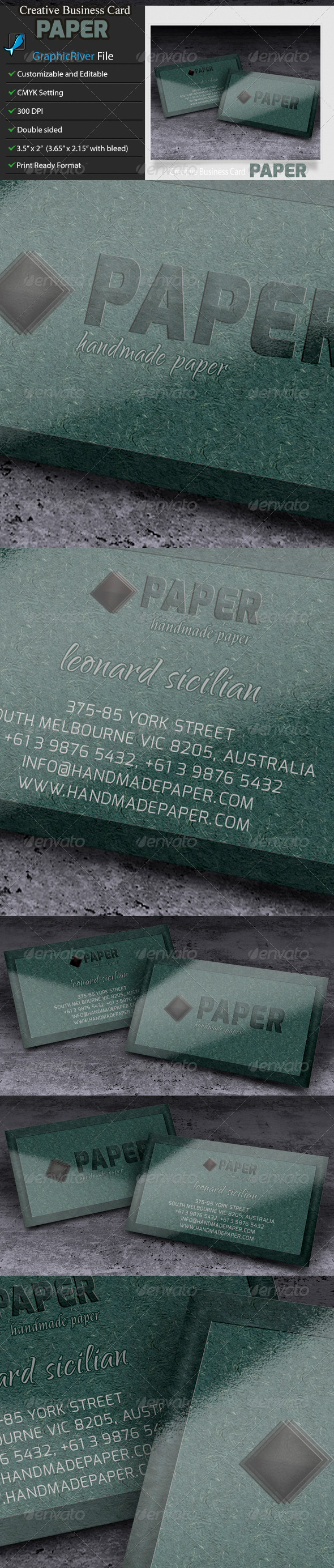 GraphicRiver Creative Business Card Paper 6531431 GraphicRiver Creative Business Card Paper 6531431