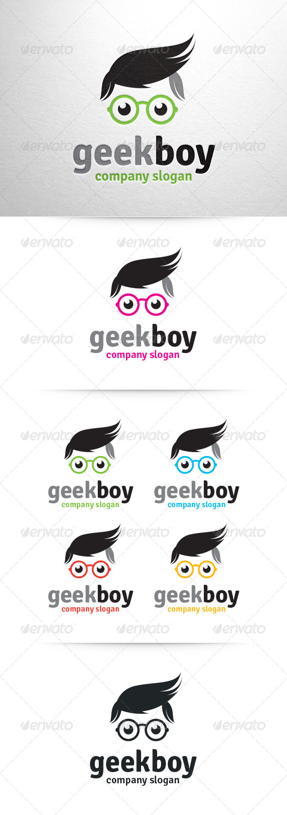 GraphicRiver Geek Boy Logo Template 6531695 GraphicRiver Geek Boy Logo Template 6531695