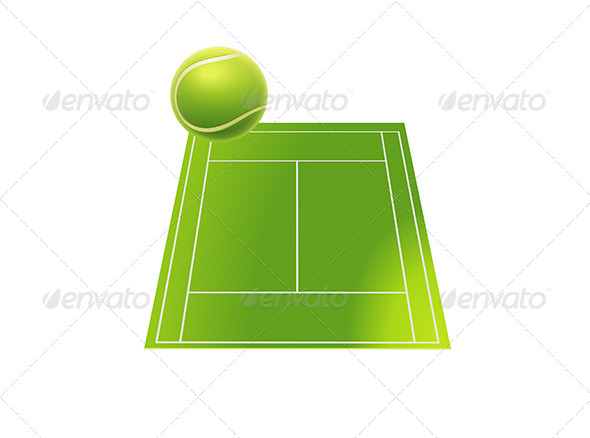 GraphicRiver Tennis Court with Tennis Ball 6532449 GraphicRiver Tennis Court with Tennis Ball 6532449
