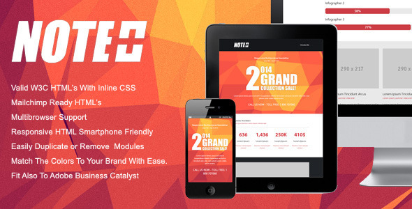 ThemeForest NOTE Responsive Email Newsletter Template 6532525 ThemeForest NOTE Responsive Email Newsletter Template 6532525