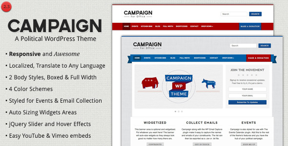 Campaign - Political WordPress Theme - Political Nonprofit