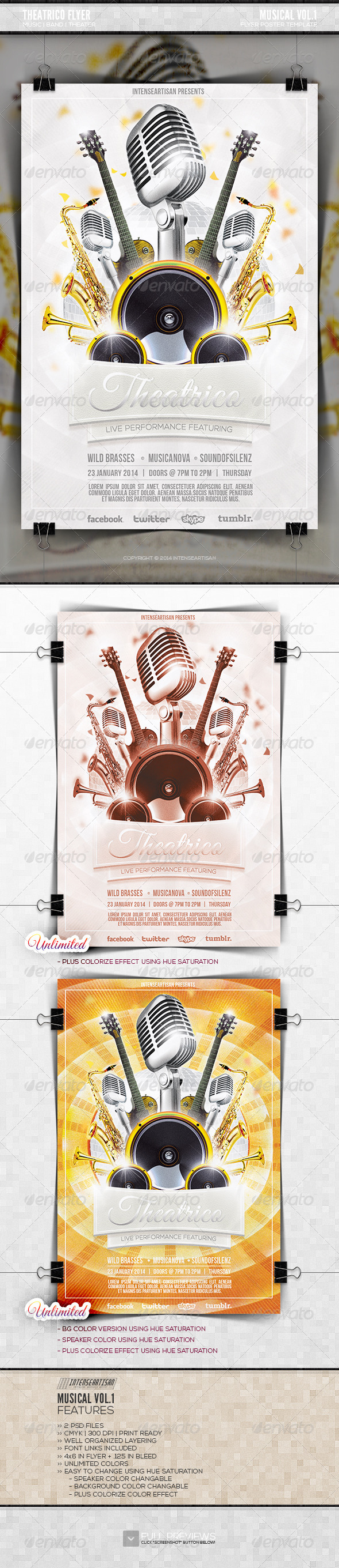 GraphicRiver Musical Flyer Vol.1 6487134 GraphicRiver Musical Flyer Vol.1 6487134