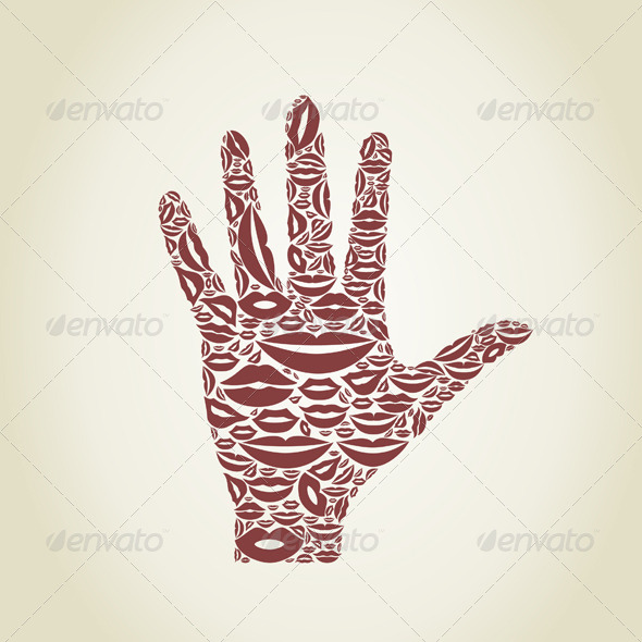 GraphicRiver Hand Made of Lips 6534337 GraphicRiver Hand Made of Lips 6534337