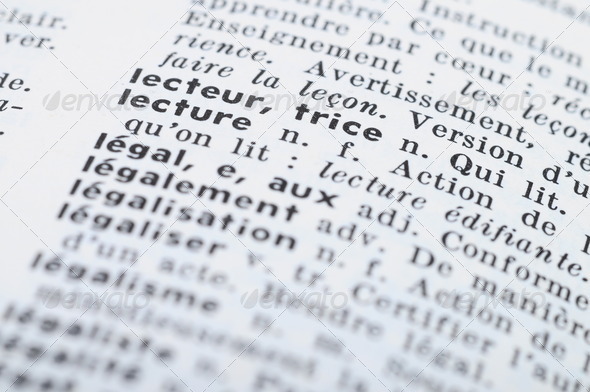 French Dictionary at the word Reading
