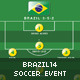 Brazil14 Soccer Event - Flags with Formation Kit