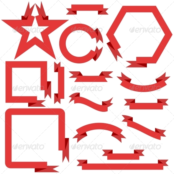 GraphicRiver Red Ribbons and Banners 6541117 GraphicRiver Red Ribbons and Banners 6541117