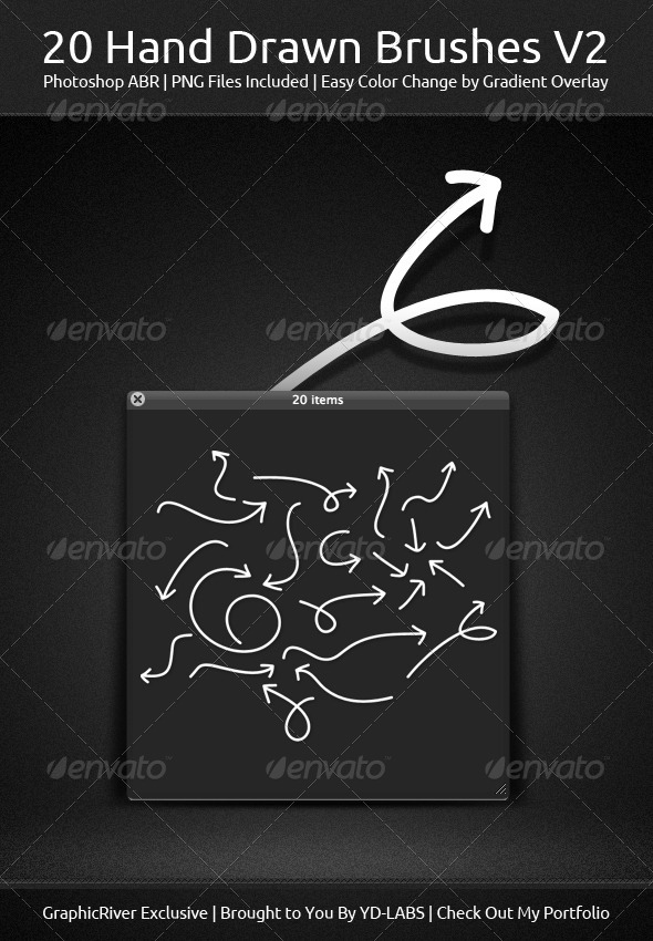 GraphicRiver 20 Hand Drawn Brushes V2 6541191 GraphicRiver 20 Hand Drawn Brushes V2 6541191