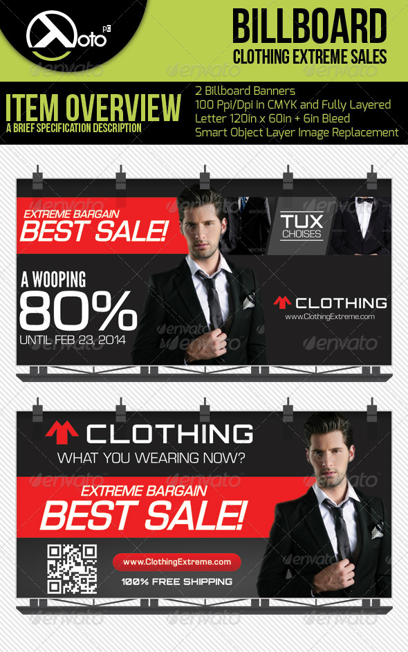 GraphicRiver Extreme Sales Clothing Billboards 6541881 GraphicRiver Extreme Sales Clothing Billboards 6541881