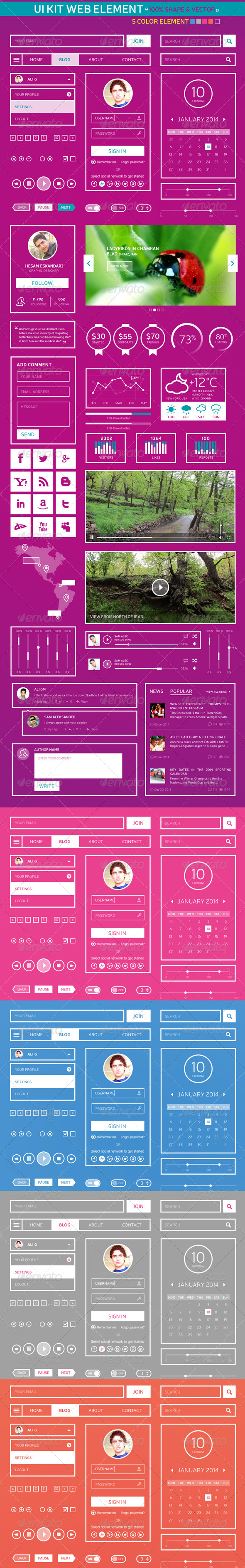 GraphicRiver UI Web Element 5 Color 6526938 GraphicRiver UI Web Element 5 Color 6526938