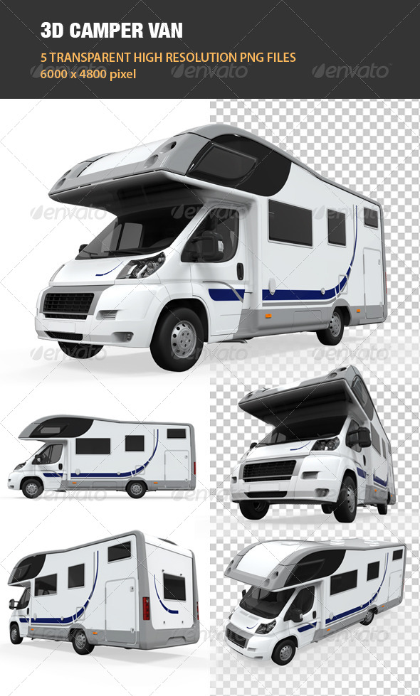 GraphicRiver 3D Camper Van 6542207 GraphicRiver 3D Camper Van 6542207